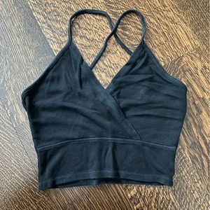 Brandy Melville black crossover tank top